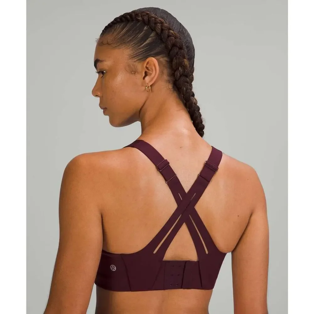 NEW Lululemon AirSupport Bra High Support Cassis Burgundy Maroon Size 38DD